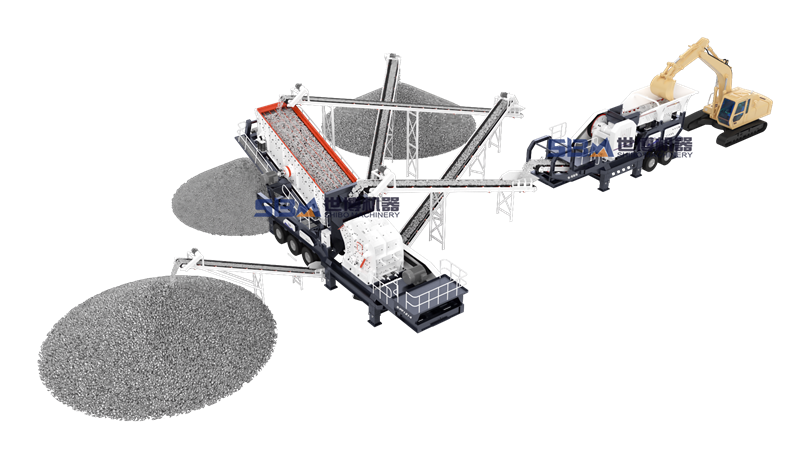 輪胎移動破碎機組合