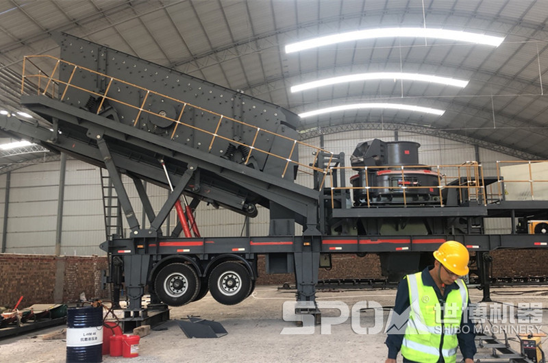 大型石頭碎沙設備之移動制砂機