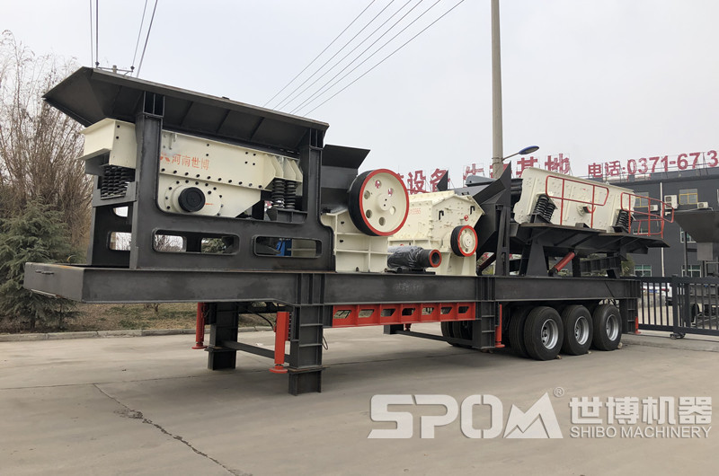 四組合鵝卵石移動破碎制砂機